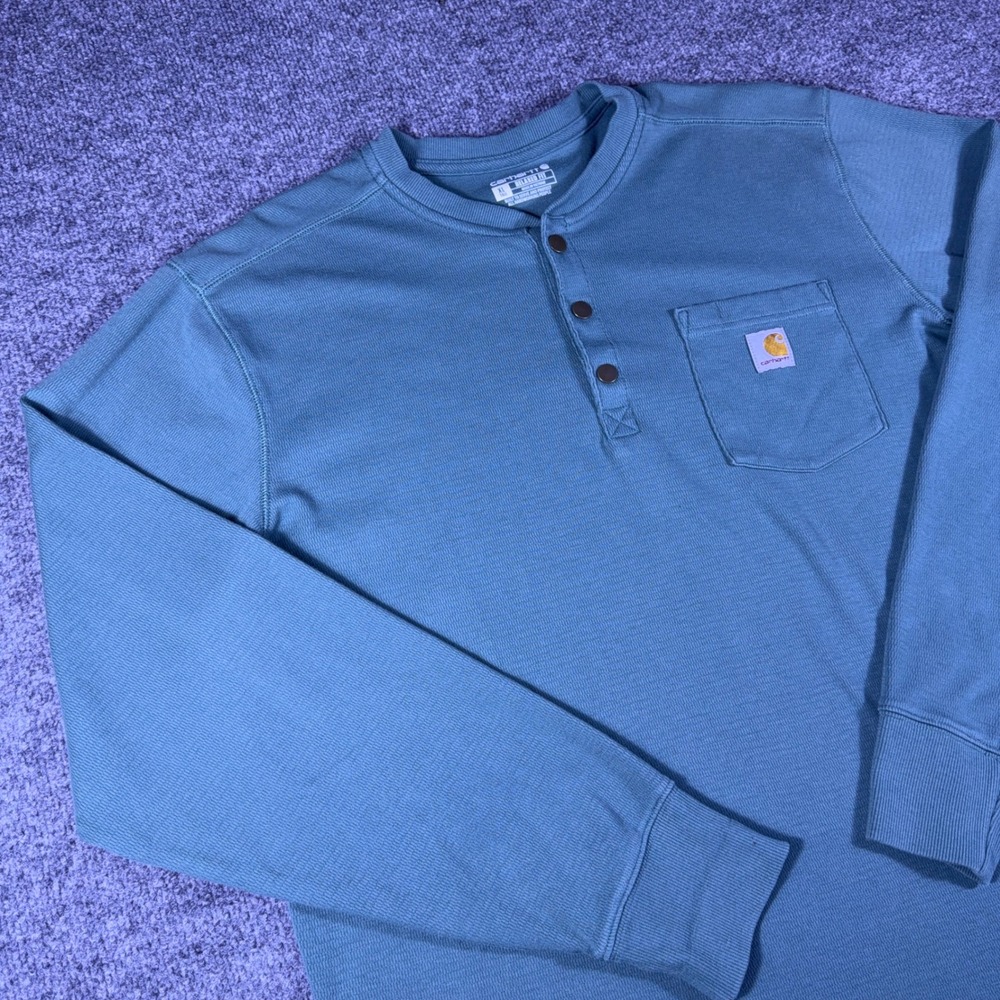 Carhartt Men's Relaxed Fit Heavyweight Long-Sleeve Henley Pocket Thermal Shirt